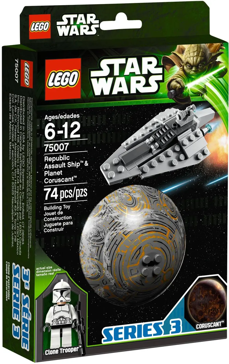 LEGO Star Wars 75007 Republic Assault Ship & Planet Coruscant set, image 2