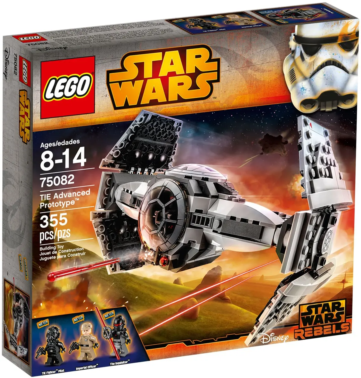 LEGO Star Wars 75082 TIE Advanced Prototype set, image 2