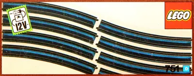LEGO Trains 751 8 Curved 12V Conducting Rails set