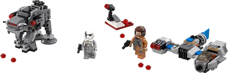 LEGO Star Wars 75195 Ski Speeder vs. First Order Walker Microfighters set