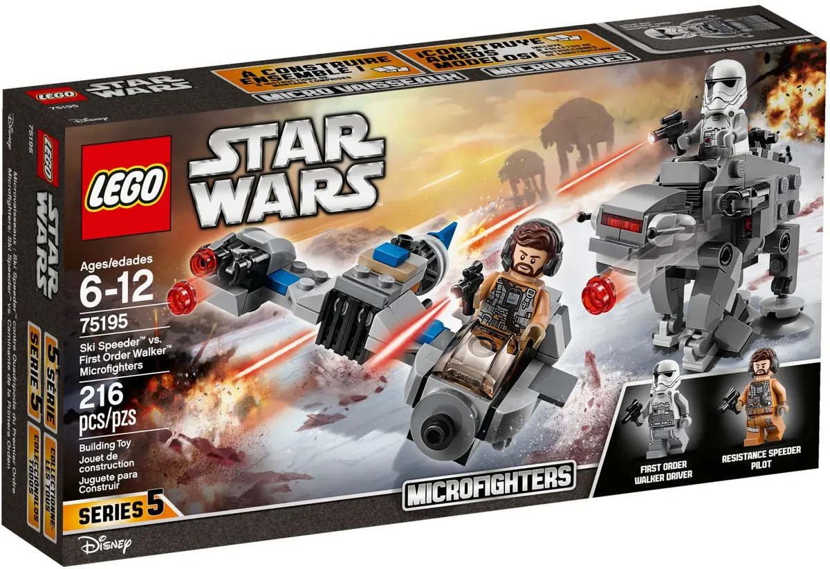 LEGO Star Wars 75195 Ski Speeder vs. First Order Walker Microfighters set, image 2