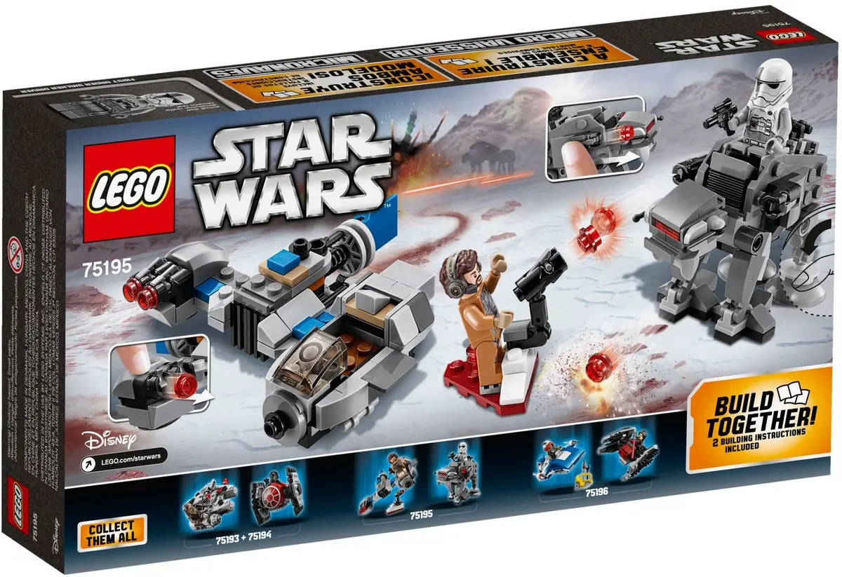 LEGO Star Wars 75195 Ski Speeder vs. First Order Walker Microfighters set, image 3