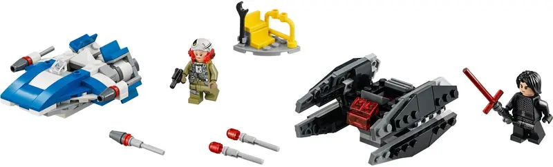 LEGO Star Wars 75196 A-Wing vs. TIE Silencer Microfighters set