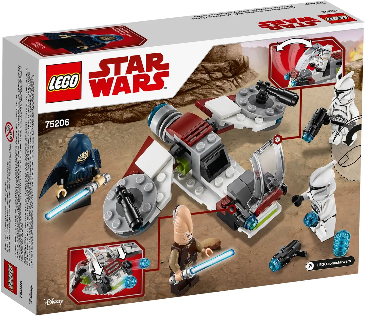 LEGO Star Wars 75206 Jedi and Clone Troopers Battle Pack set, image 5