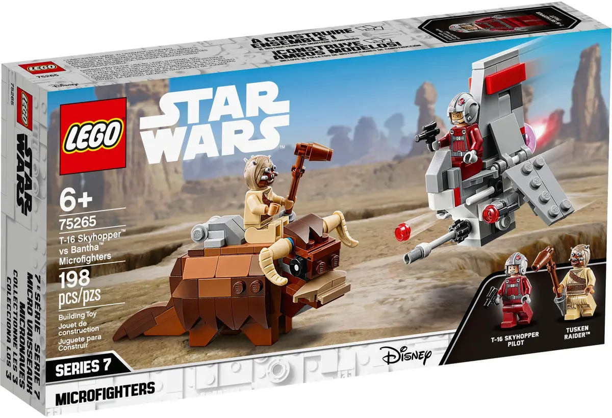 LEGO Star Wars 75265 T-16 Skyhopper vs Bantha Microfighters set, image 2