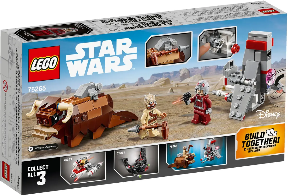 LEGO Star Wars 75265 T-16 Skyhopper vs Bantha Microfighters set, image 5