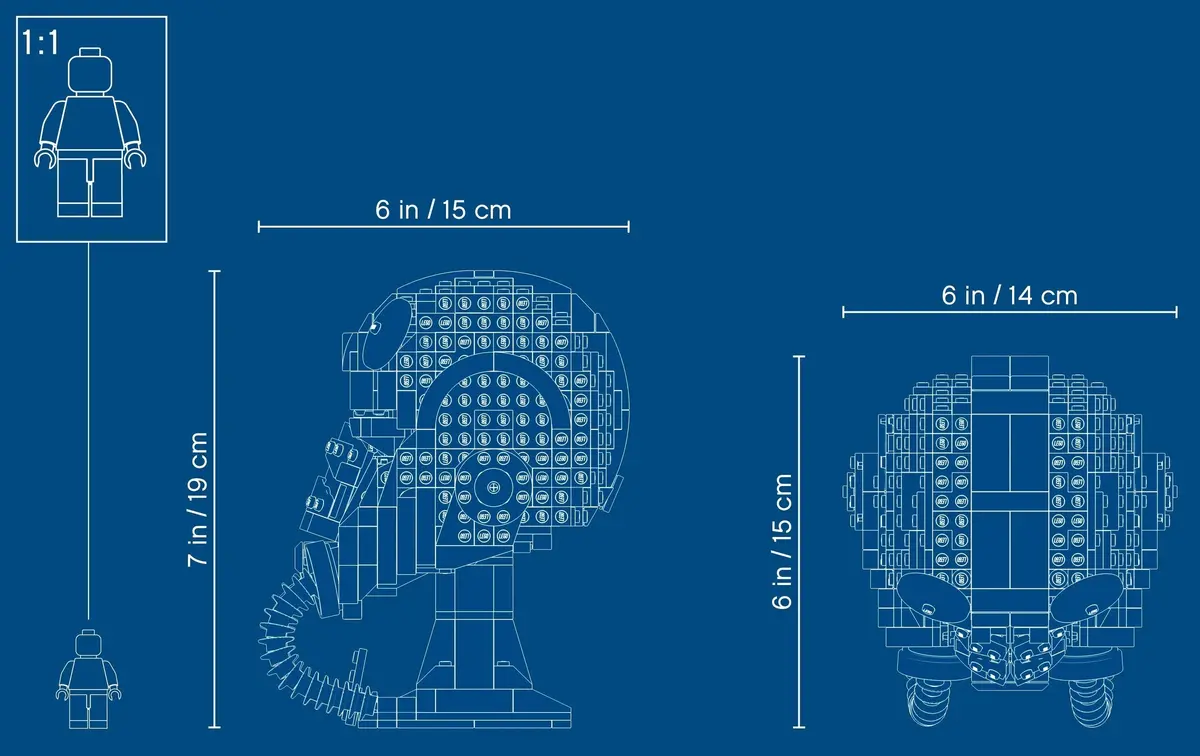 LEGO Star Wars 75274 TIE Fighter Pilot Helmet set, image 3