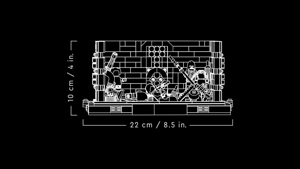 LEGO Star Wars 75339 Death Star Trash Compactor Diorama set, image 7
