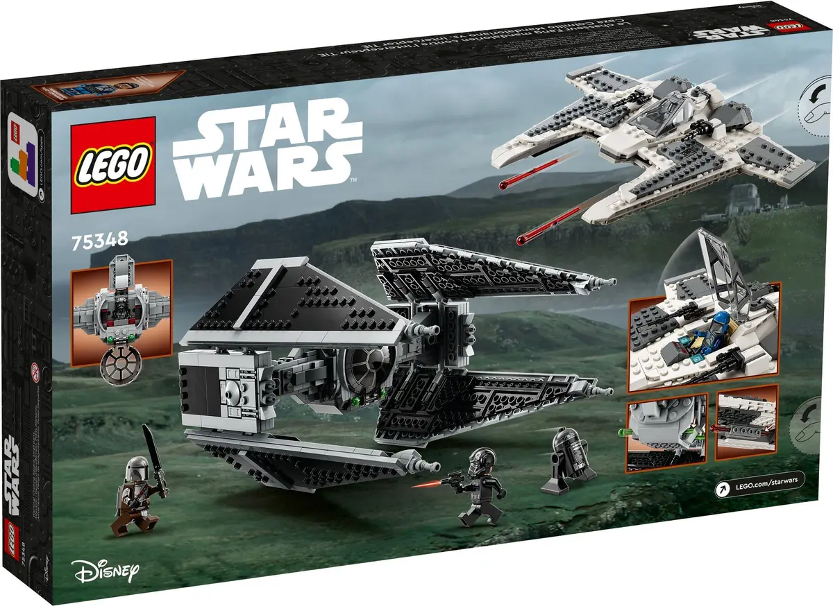 LEGO Star Wars 75348 Mandalorian Fang Fighter vs TIE Interceptor set, image 6