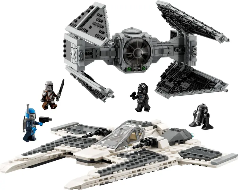 LEGO Star Wars 75348 Mandalorian Fang Fighter vs TIE Interceptor set