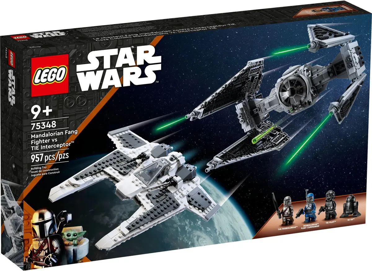 LEGO Star Wars 75348 Mandalorian Fang Fighter vs TIE Interceptor set, image 2
