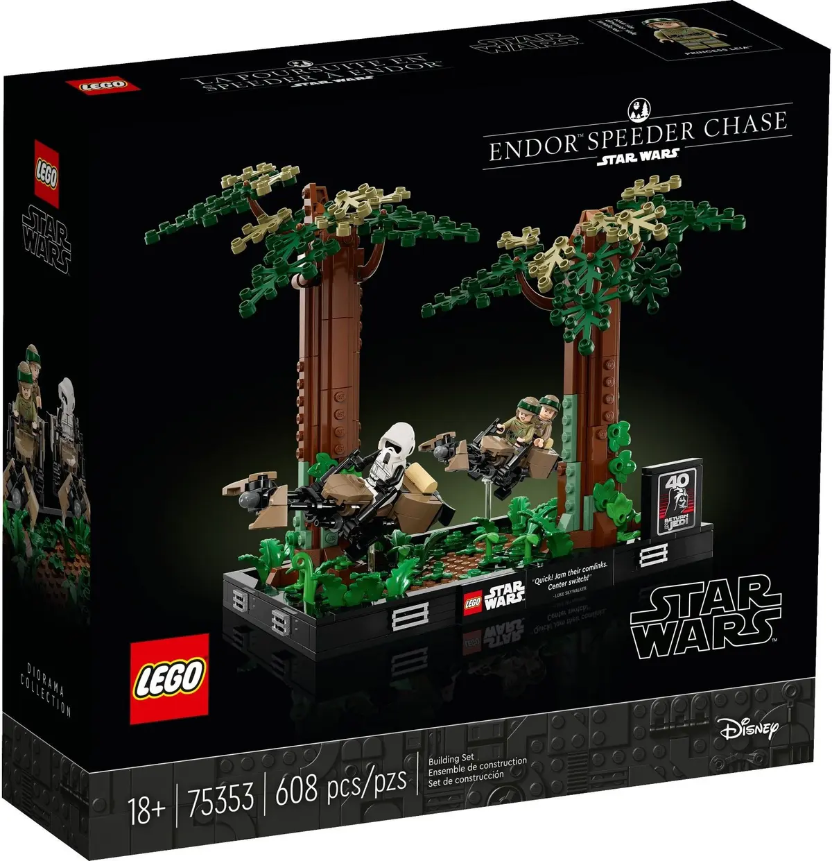 LEGO Star Wars 75353 Endor Speeder Chase Diorama set, image 2