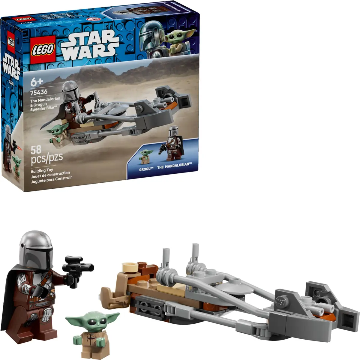 LEGO Star Wars 75436 The Mandalorian & Grogu's Speeder Bike set, image 3