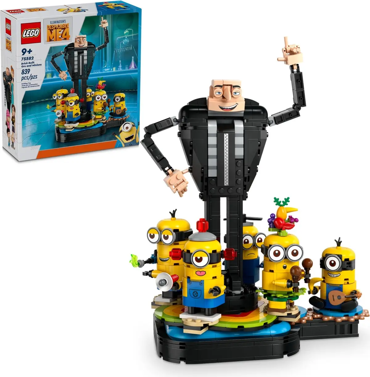 LEGO Despicable Me 75582 Brick-Built Gru and Minions set, image 4