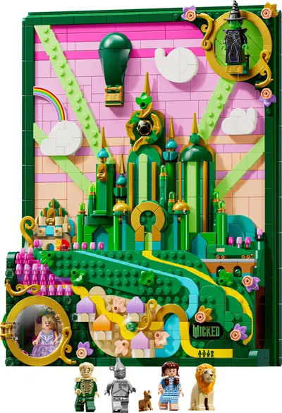 LEGO Wicked 75685 Emerald City Wall Art set