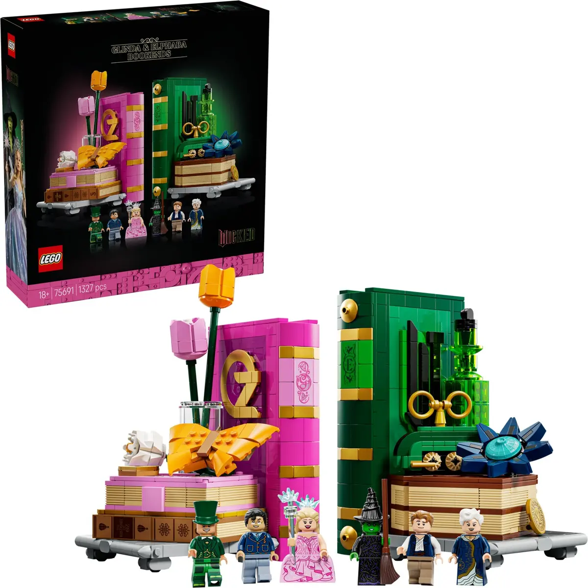 LEGO Wicked 75691 Glinda & Elphaba Bookends set, image 3