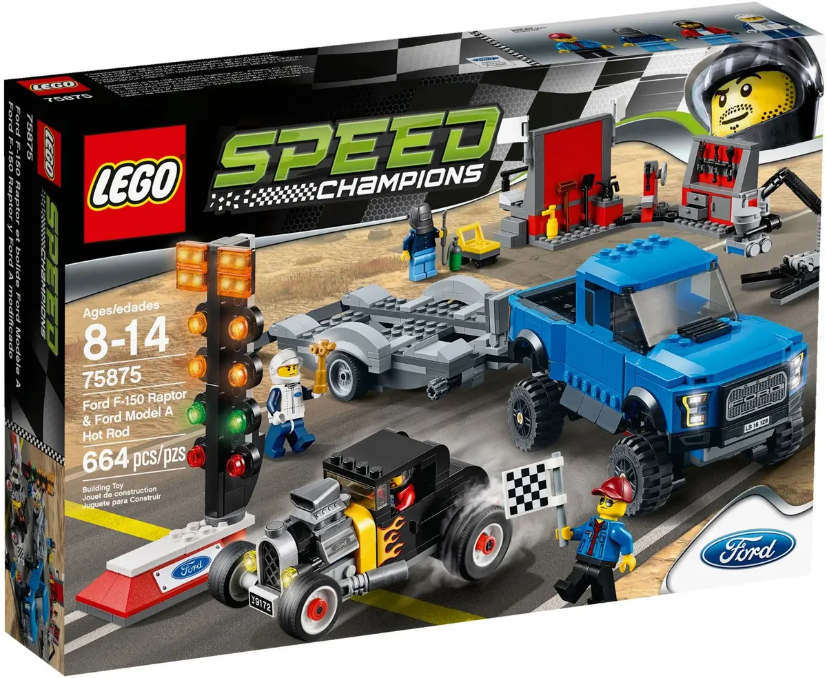 LEGO Speed Champions 75875 Ford F-150 Raptor & Ford Model A Hot Rod set, image 2