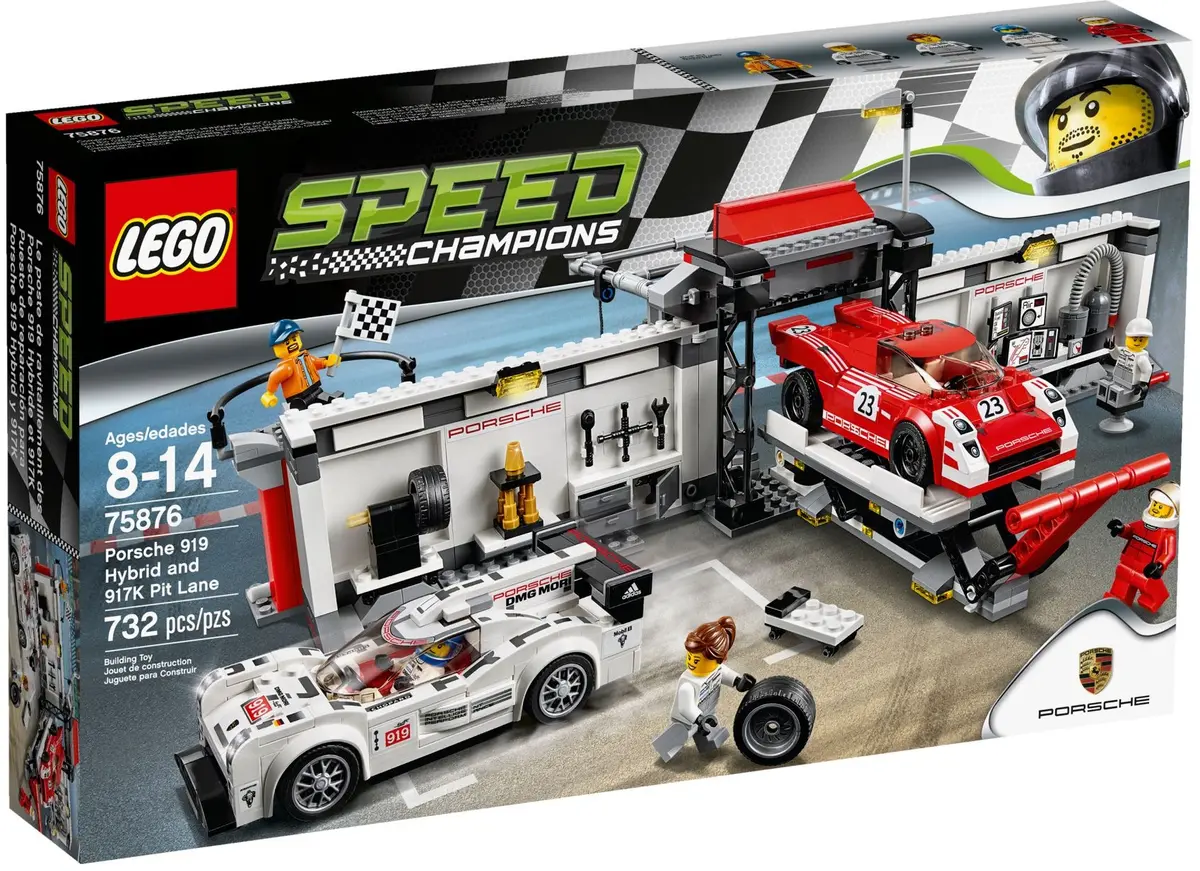 LEGO Speed Champions 75876 Porsche 919 Hybrid and 917K Pit Lane set, image 2