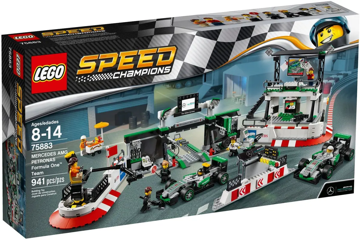 LEGO Speed Champions 75883 Mercedes AMG Petronas Formula One Team set, image 2