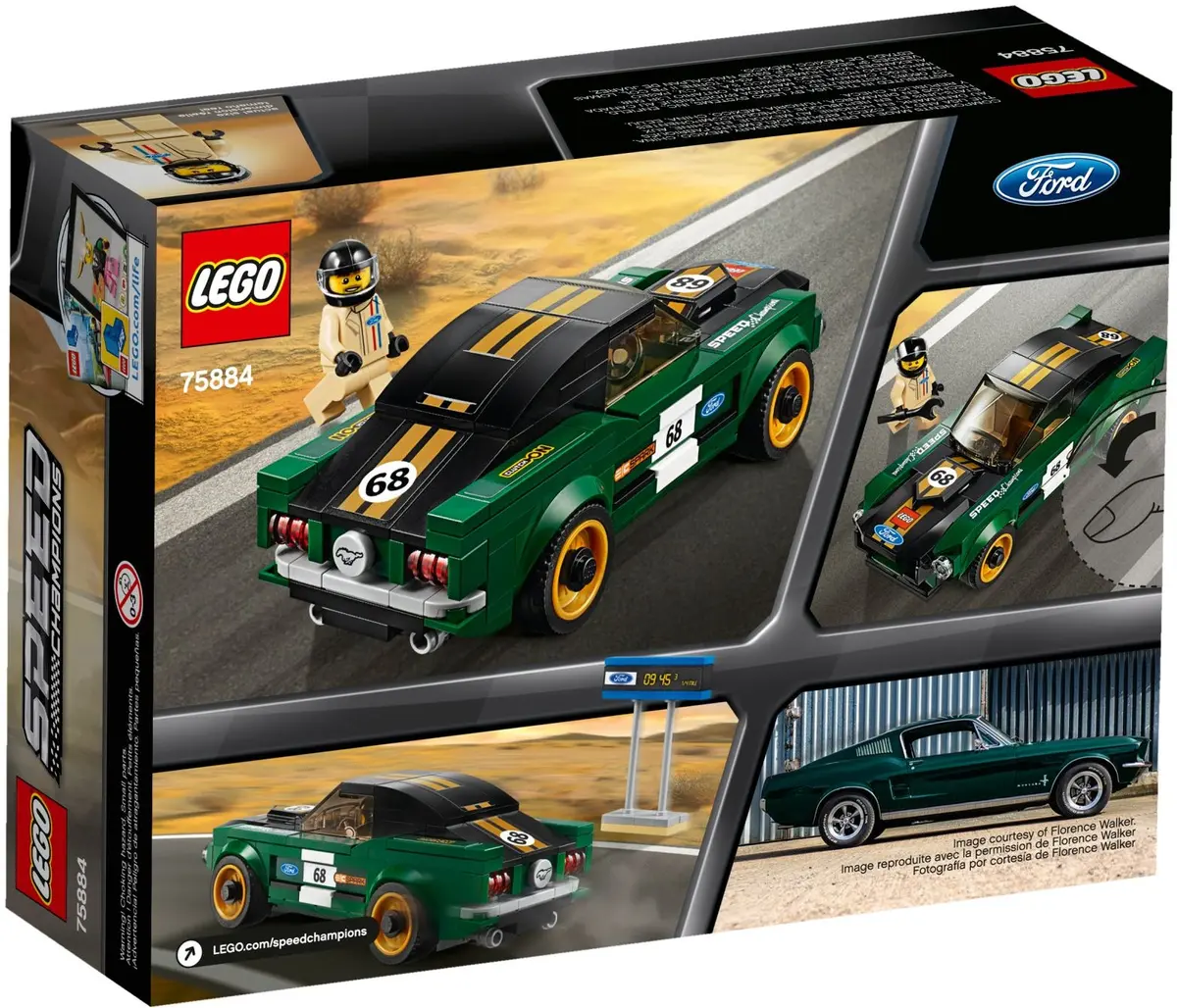 LEGO Speed Champions 75884 1968 Ford Mustang Fastback set, image 4