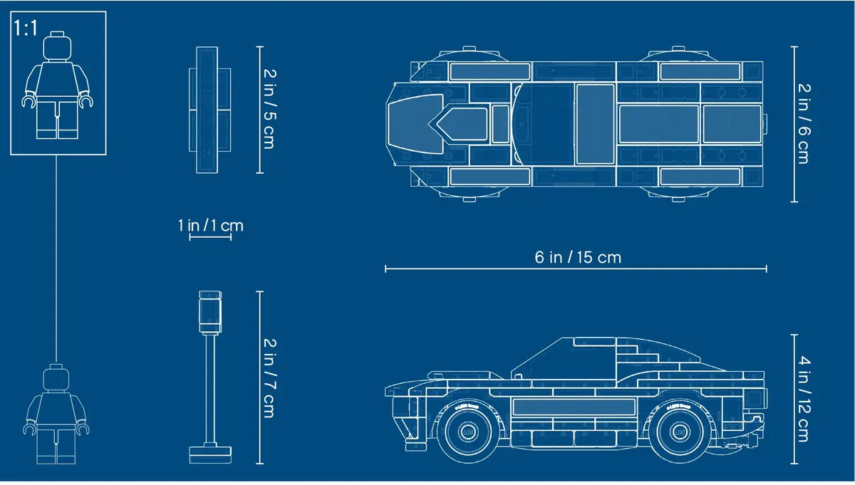 LEGO Speed Champions 75884 1968 Ford Mustang Fastback set, image 3