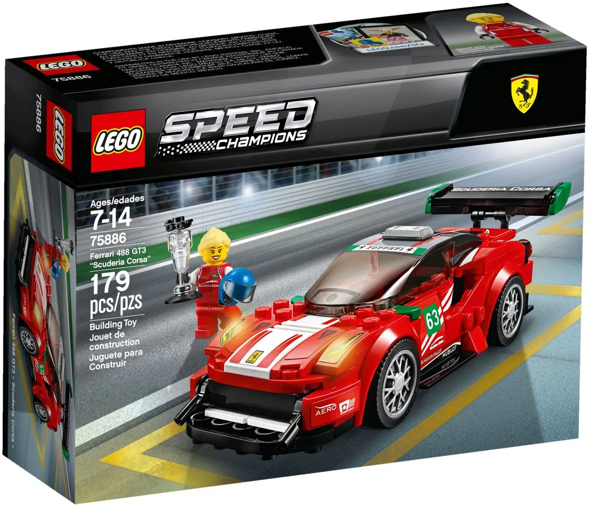 LEGO Speed Champions 75886 Ferrari 488 GT3 Scuderia Corsa set, image 2