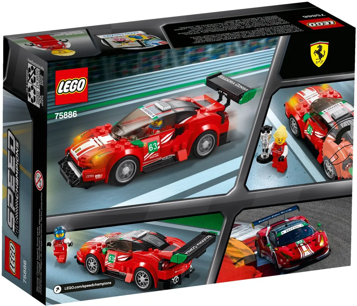 LEGO Speed Champions 75886 Ferrari 488 GT3 Scuderia Corsa set, image 4