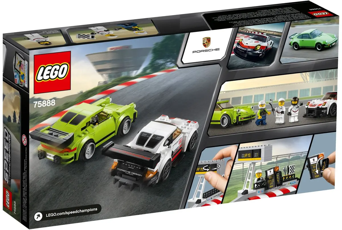 LEGO Speed Champions 75888 Porsche 911 RSR and 911 Turbo 3.0 set, image 4
