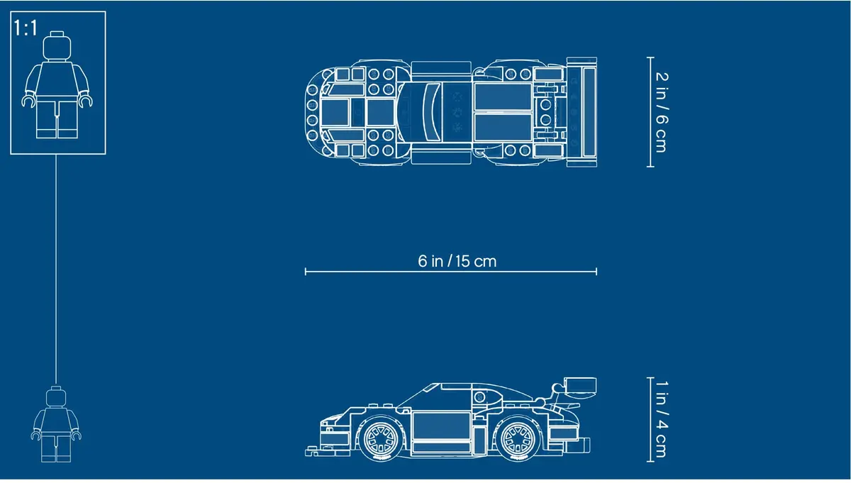 LEGO Speed Champions 75888 Porsche 911 RSR and 911 Turbo 3.0 set, image 3