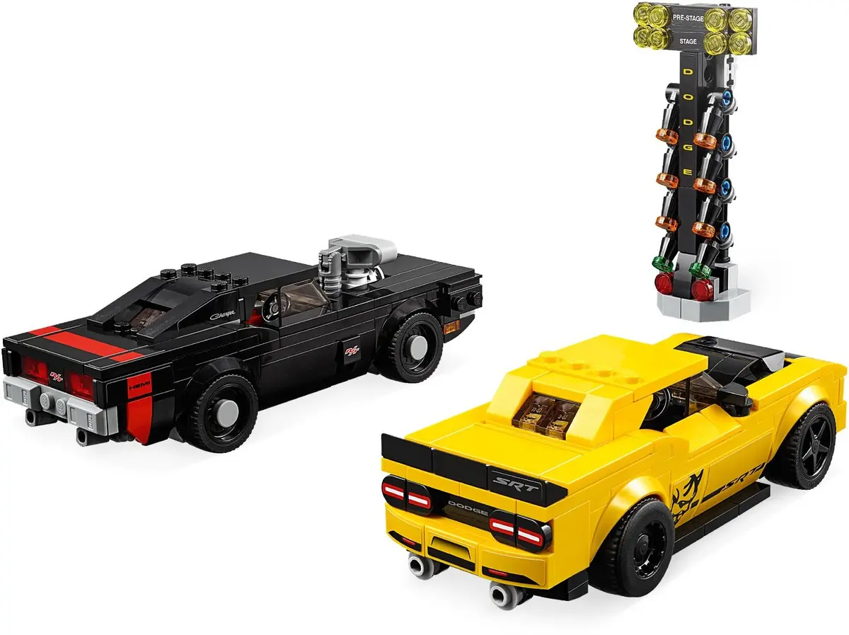 LEGO Speed Champions 75893 2018 Dodge Challenger SRT Demon and 1970 Dodge Charger R/T set, image 4