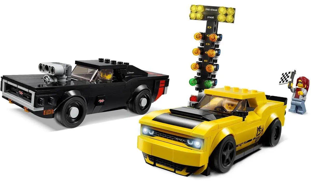 LEGO Speed Champions 75893 2018 Dodge Challenger SRT Demon and 1970 Dodge Charger R/T set, image 3