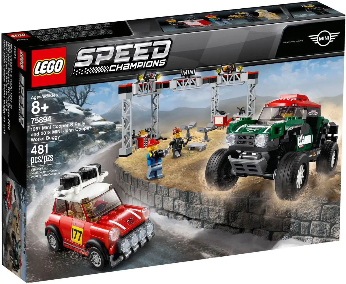 LEGO Speed Champions 75894 1967 Mini Cooper S Rally and 2018 MINI John Cooper Works Buggy set, image 2