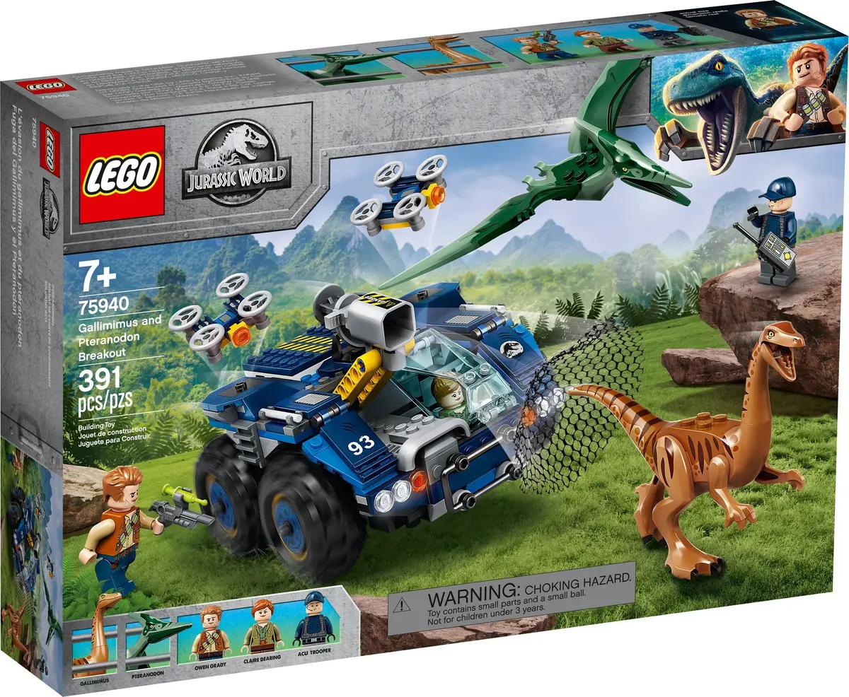 LEGO Jurassic World 75940 Gallimimus and Pteranodon Breakout set, image 2
