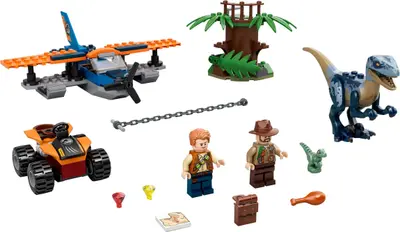 LEGO Jurassic World 75942 Velociraptor: Biplane Rescue Mission set