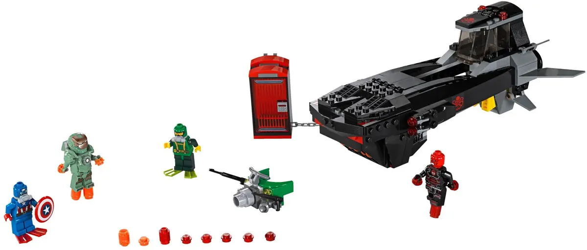 LEGO Marvel Super Heroes 76048 Iron Skull Sub Attack set