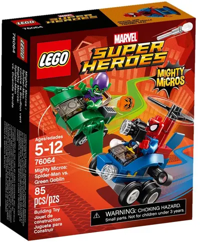 LEGO Marvel Super Heroes 76064 Mighty Micros: Spider-Man vs. Green Goblin set, image 2