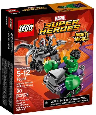 LEGO Marvel Super Heroes 76066 Mighty Micros: Hulk vs. Ultron set, image 2