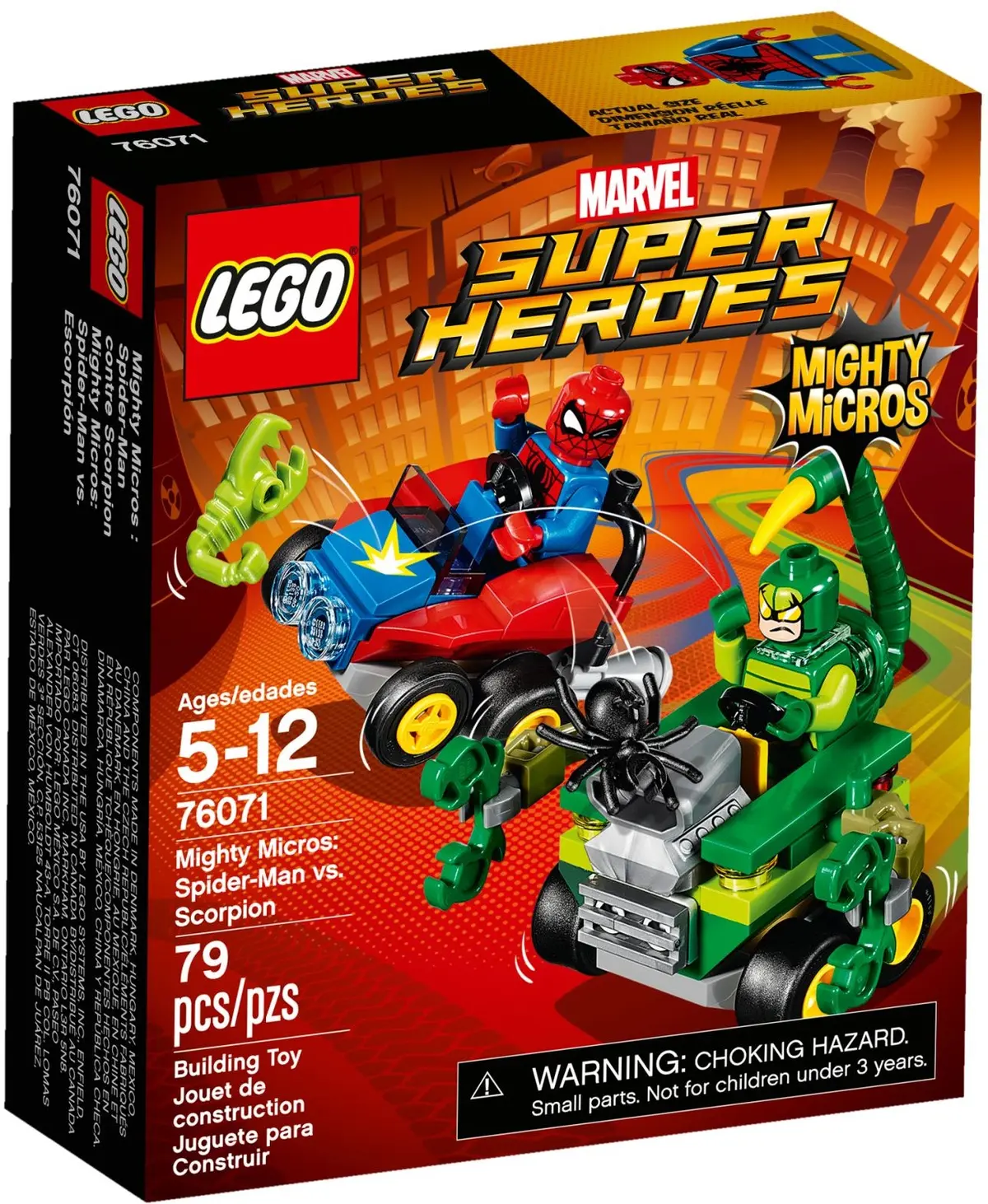 LEGO Marvel Super Heroes 76071 Mighty Micros: Spider-Man vs. Scorpion set, image 2