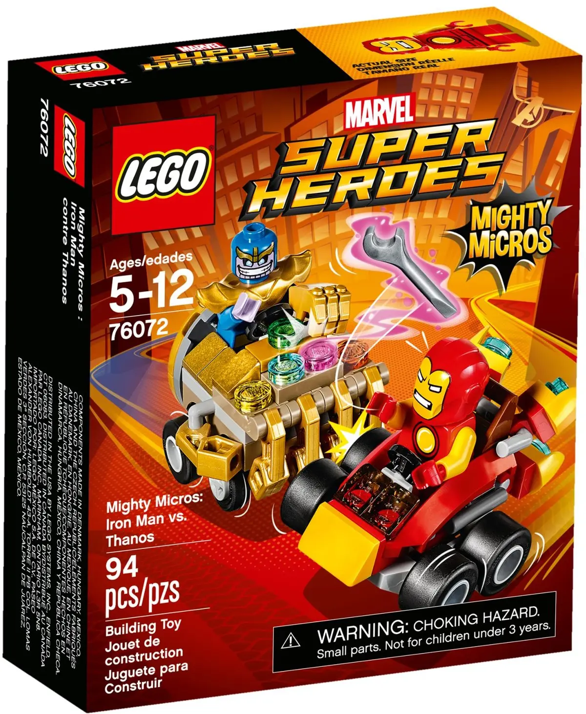 LEGO Marvel Super Heroes 76072 Mighty Micros: Iron Man vs. Thanos set, image 2