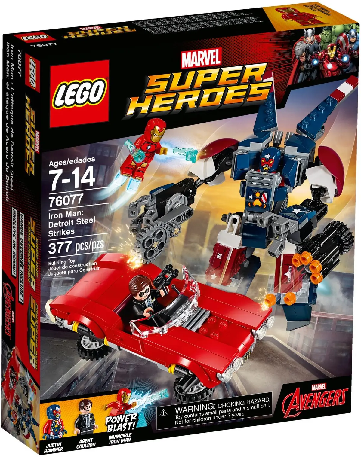 LEGO Marvel Super Heroes 76077 Iron Man: Detroit Steel Strikes set, image 2