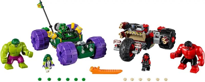 LEGO Marvel Super Heroes 76078 Hulk vs. Red Hulk set