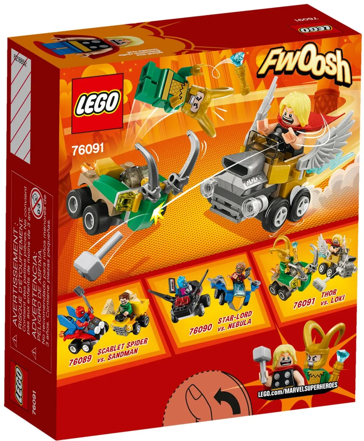 LEGO Marvel Super Heroes 76091 Mighty Micros: Thor vs. Loki set, image 3