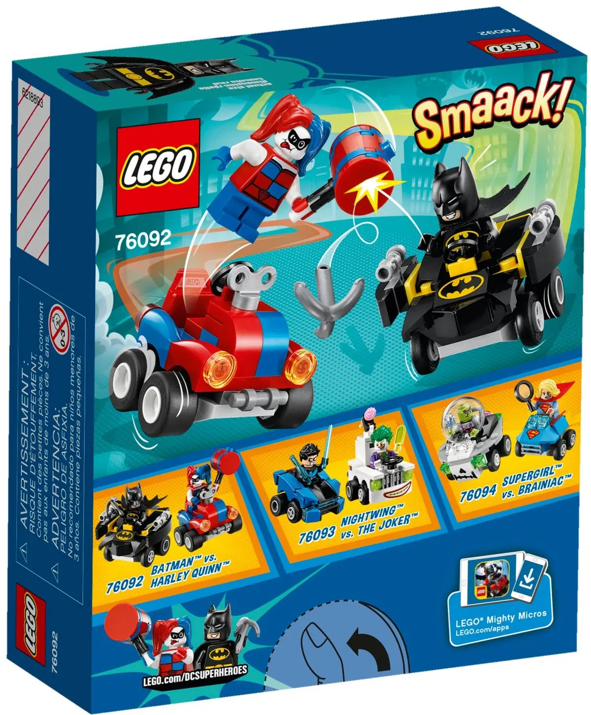 LEGO DC Comics Super Heroes 76092 Mighty Micros: Batman vs. Harley Quinn set, image 3