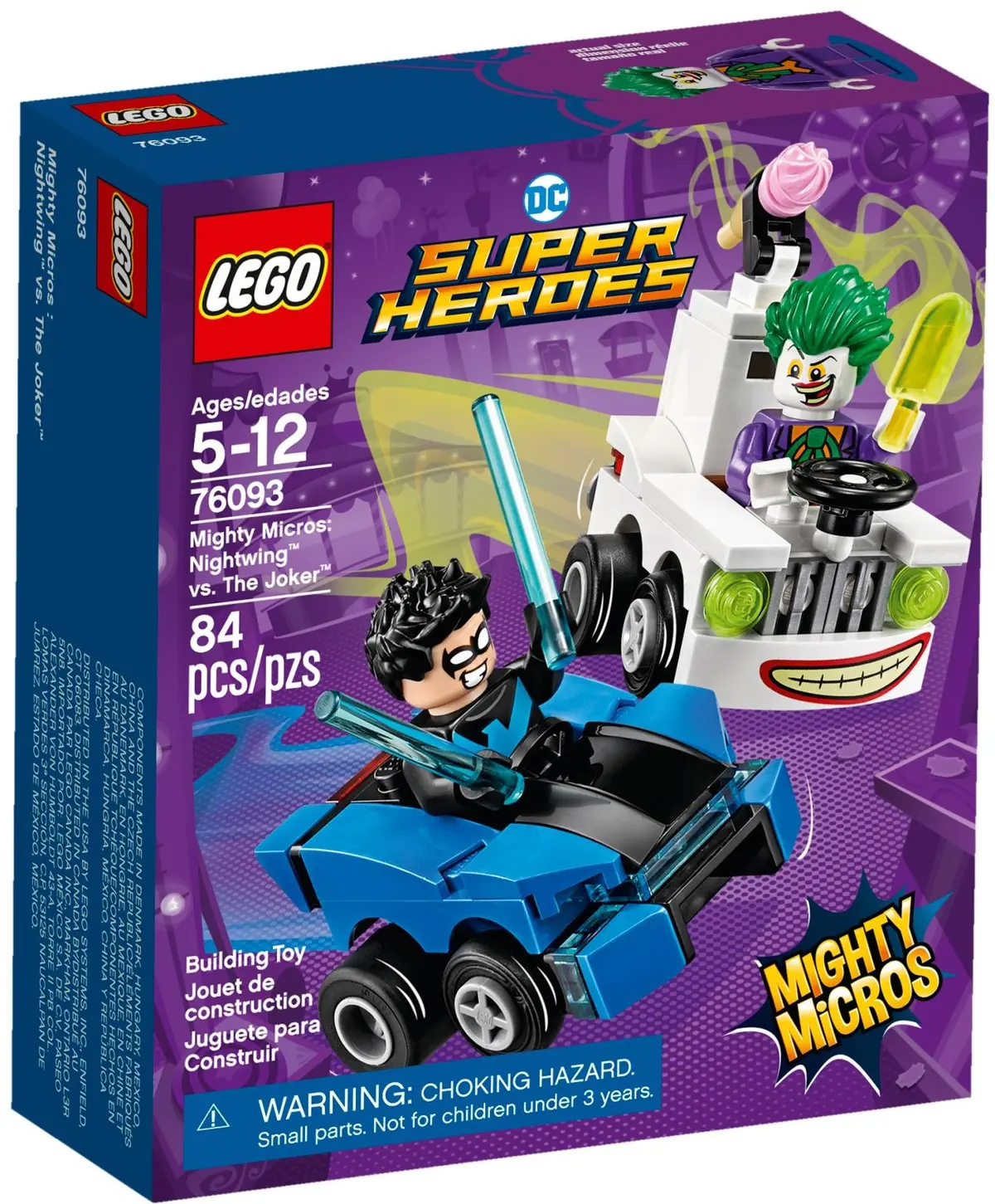 LEGO DC Comics Super Heroes 76093 Mighty Micros: Nightwing vs. The Joker set, image 2