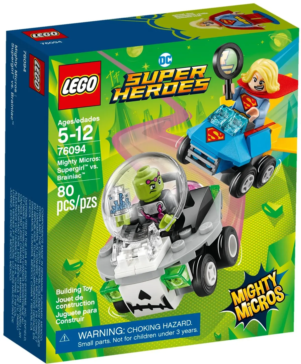 LEGO DC Comics Super Heroes 76094 Mighty Micros: Supergirl vs. Brainiac set, image 2