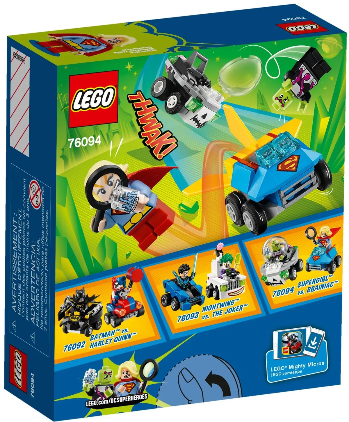 LEGO DC Comics Super Heroes 76094 Mighty Micros: Supergirl vs. Brainiac set, image 3