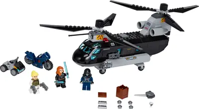 LEGO Marvel Super Heroes 76162 Black Widow's Helicopter Chase set
