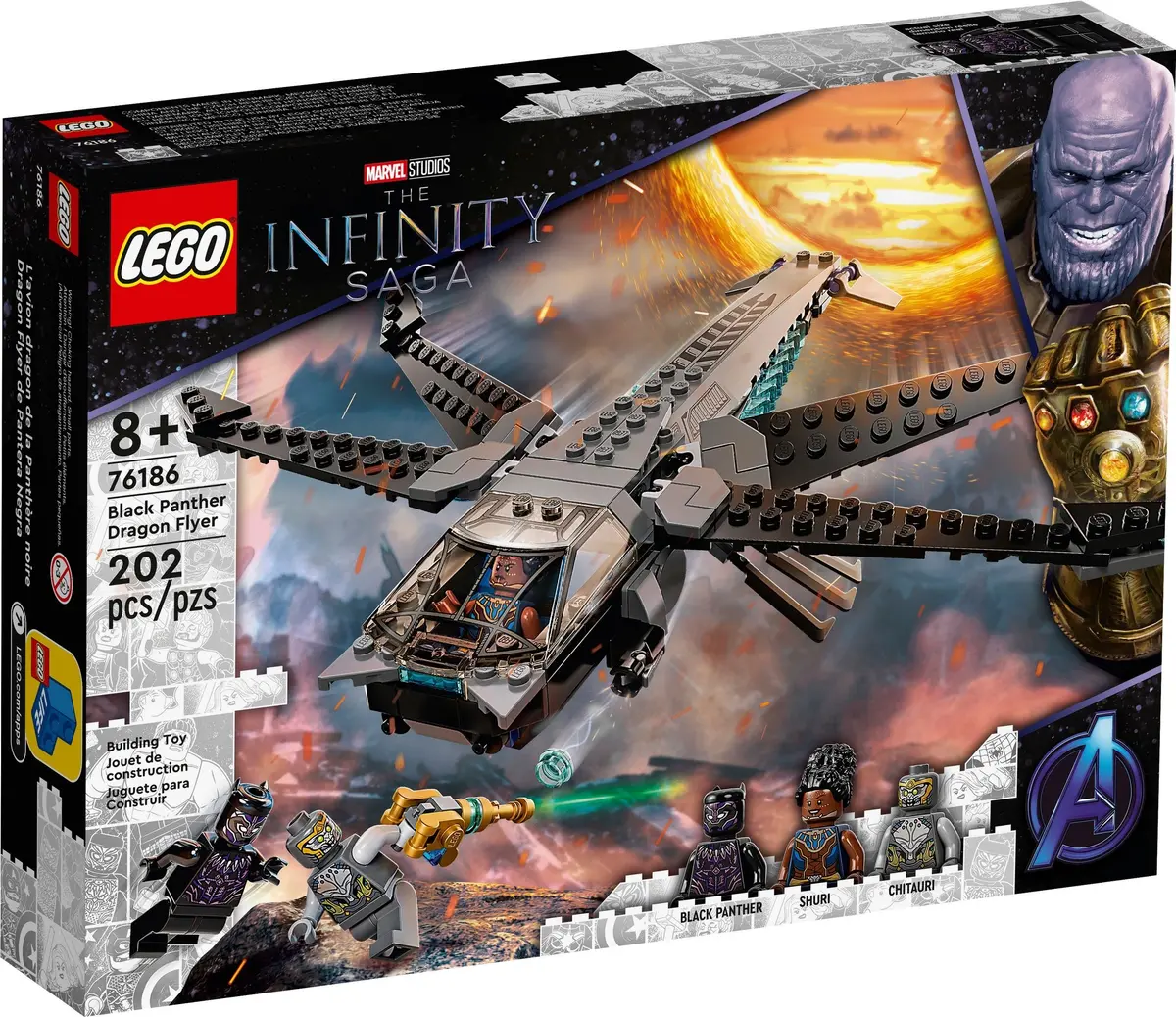 LEGO Marvel Super Heroes 76186 Black Panther Dragon Flyer set, image 2