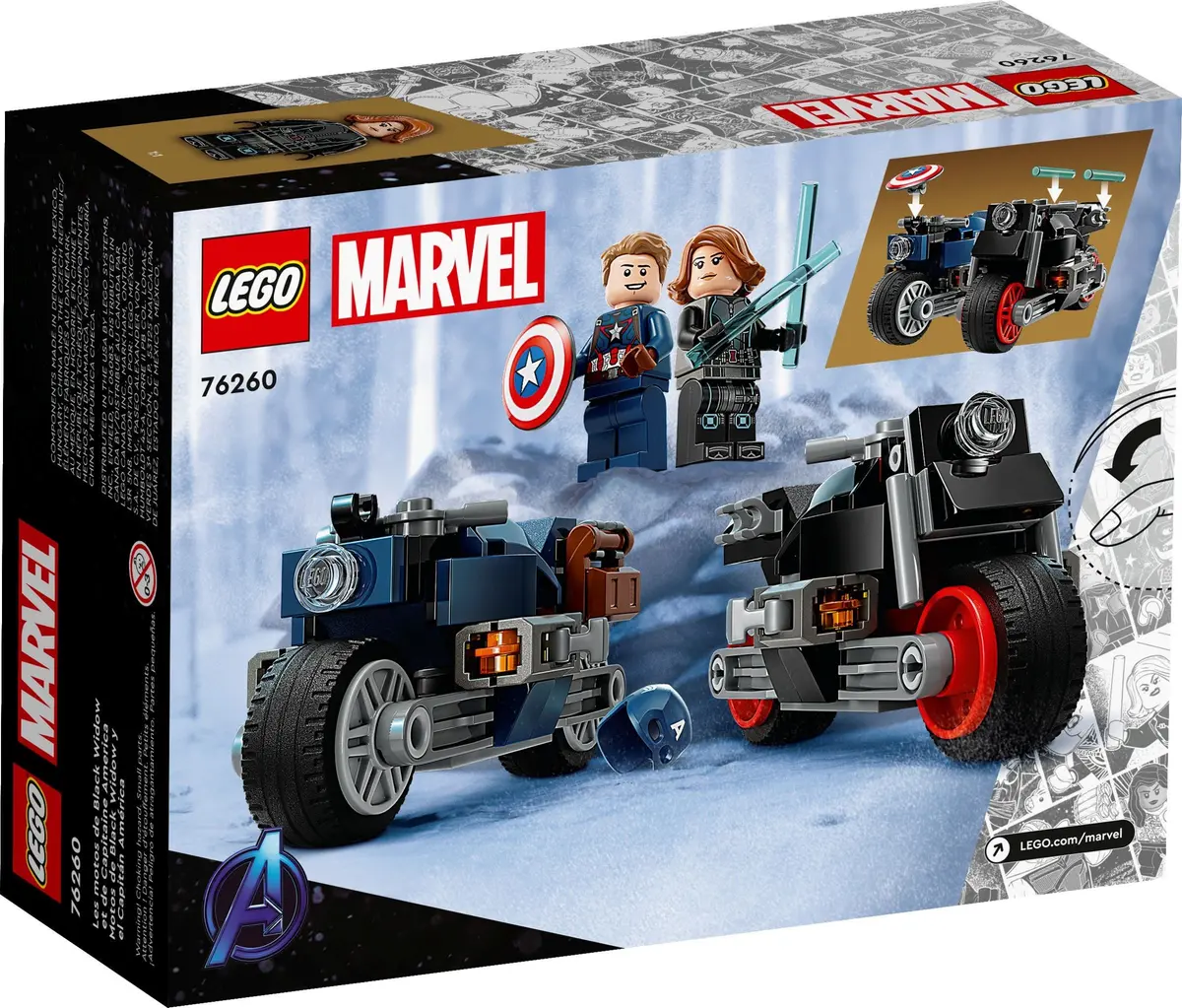 LEGO Marvel Super Heroes 76260 Black Widow & Captain America Motorcycles set, image 6