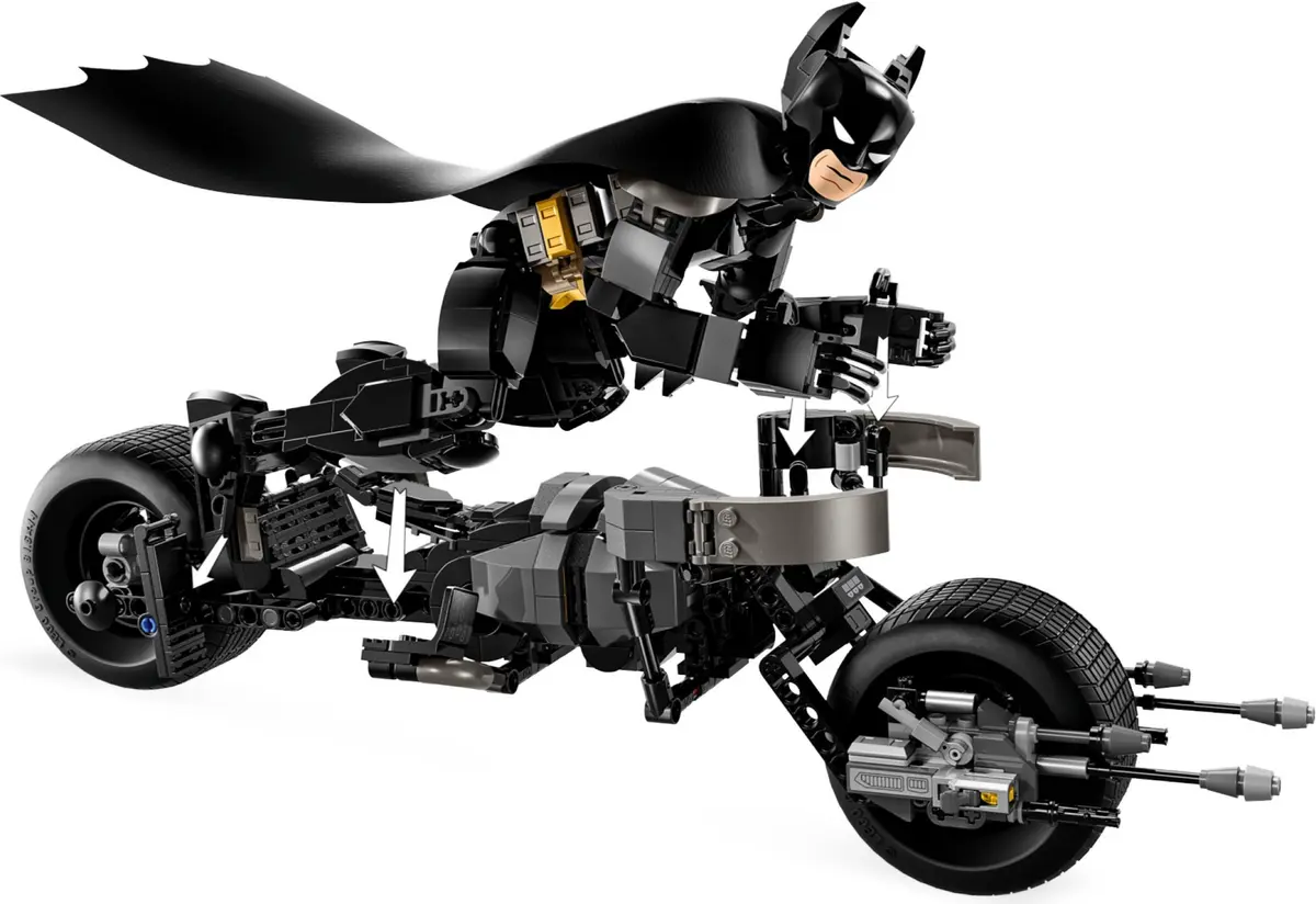 LEGO DC Comics Super Heroes 76273 Batman Construction Figure and the Bat-Pod Bike set, image 3